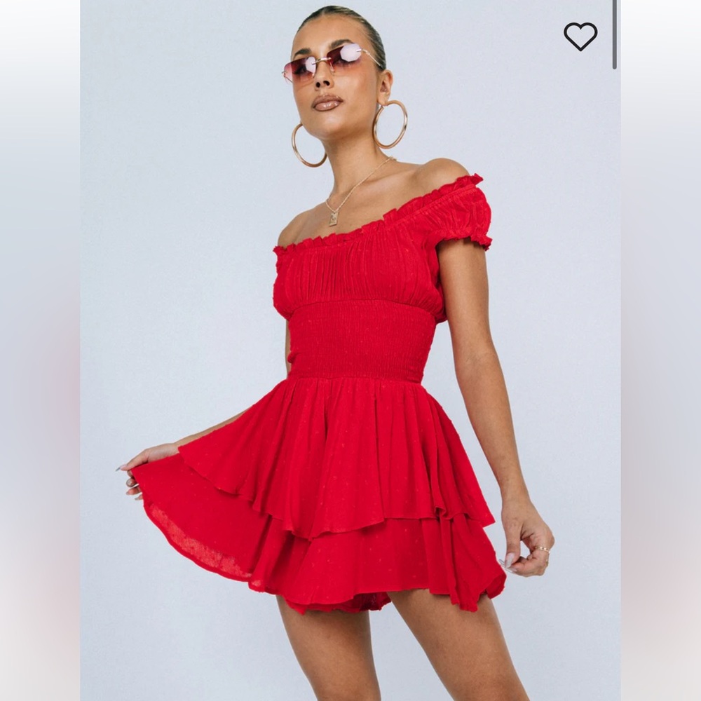 Princess Poly THE LOVE GALORE ROMPER RED, size M, great condition